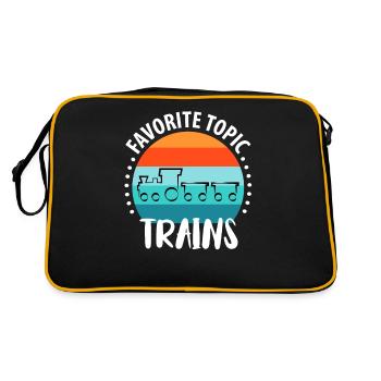 Train Railway Railway Trains Train drivers - Retro Bag - black/gold - Back