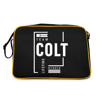 Colt Nom personnalisé Cadeau d’anniversaire - Sac Retro - noir/or - Dos