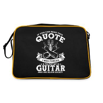 Joueur de rock and roll guitare rock rock n roll - Sac Retro - noir/or - Dos