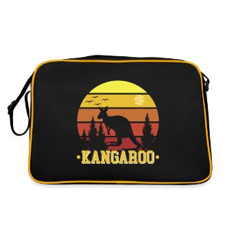 Kangourou Kangourous Kangourou Bébé Kangourou Dictons - Sac Retro - noir/or - Dos