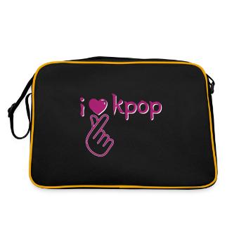 J’adore Kpop Kpop Kpop Musique Kop Mode Kpop - Sac Retro - noir/or - Dos