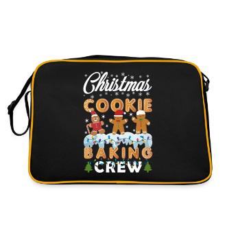 Christmas Lights Christmas Cookie Baking Crew - Retro Tasche - Schwarz/Gold - Hinten