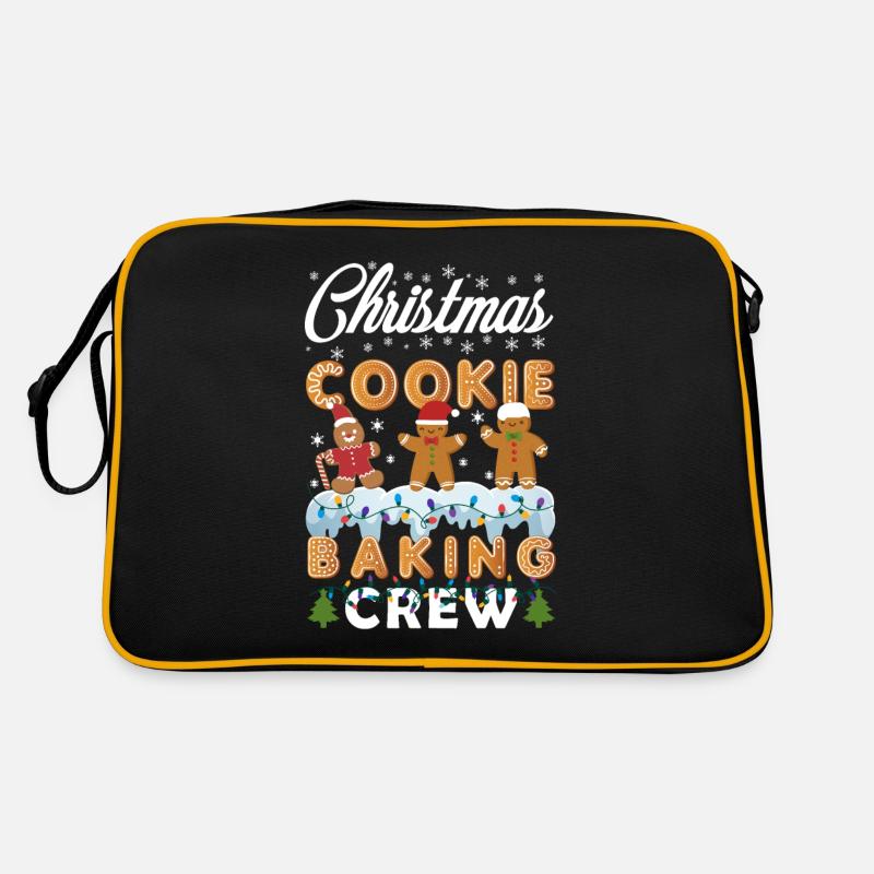 Lumières de Noël Équipe de cuisson de biscuits de Noël Sac Retro