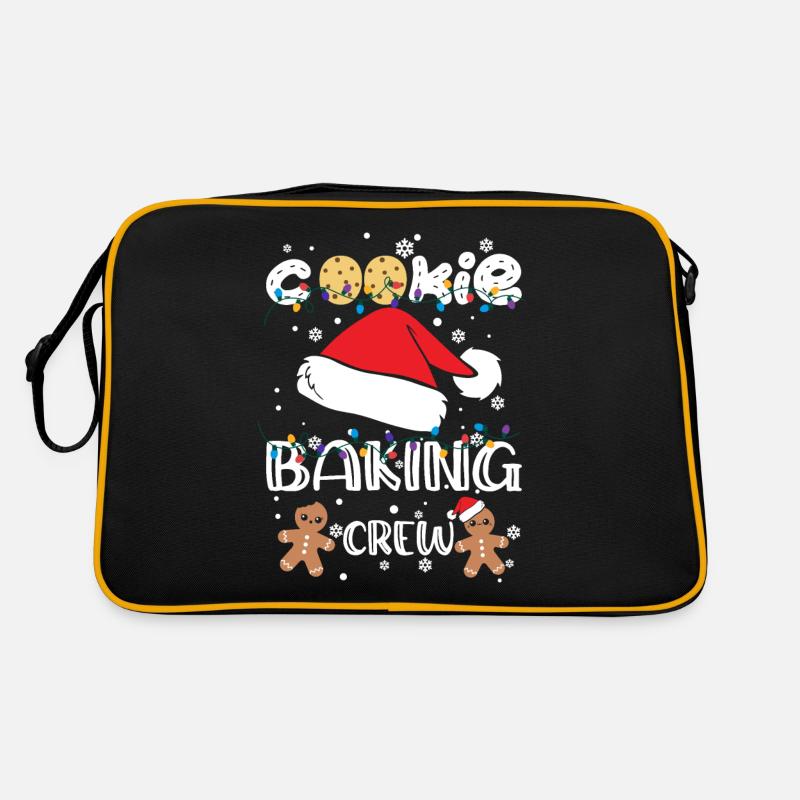 Lumières de Noël Équipe de cuisson de biscuits de Noël Sac Retro