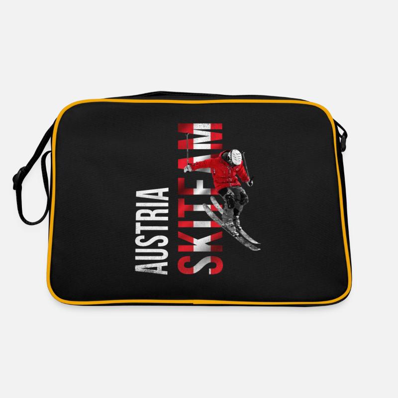 Austria Ski-Team - Retro Tasche - Schwarz/Gold