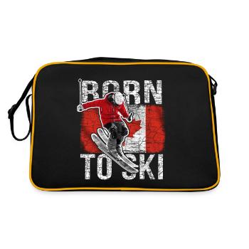 Skieur Canada Flag - Sac Retro - noir/or - Dos