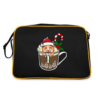 Cocoa Hamster Christmas - Retro Bag - black/gold - Back