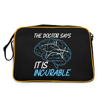 Shark Shark Megalodon Whale Shark Hammerhead Sharks - Retro Bag - black/gold - Back