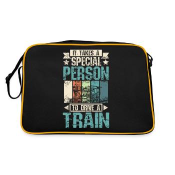 Cool train driver - Retro Tasche - Schwarz/Gold - Hinten