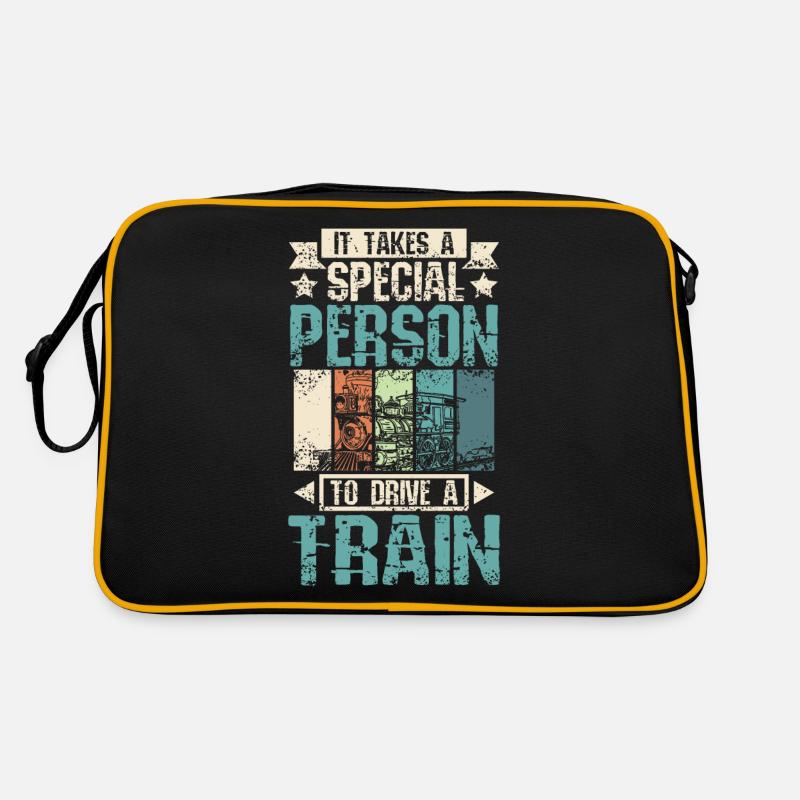 Cool train driver Retro Bag