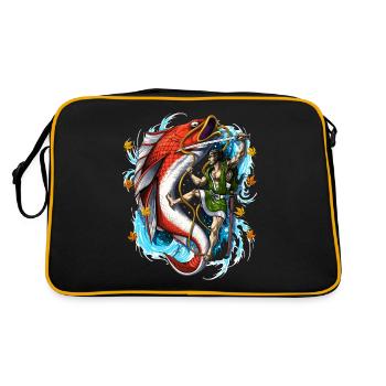 Carpe géante samouraï japonaise - Sac Retro - noir/or - Dos