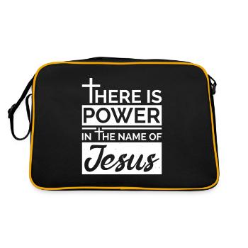 Jésus dit Jésus Jésus Croix Jésus Chemise - Sac Retro - noir/or - Dos