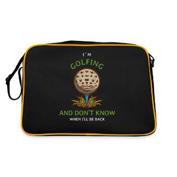 Je suis Golfing Fun Golf Game - Sac Retro - noir/or - Dos