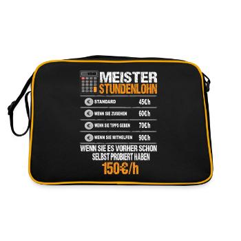 Salaire horaire principal - Sac Retro - noir/or - Dos