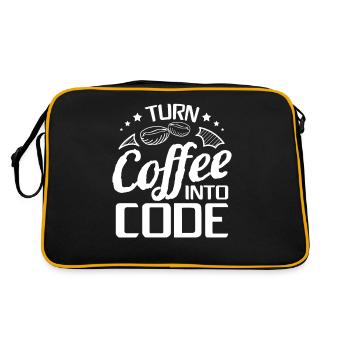I Turn Coffee Into Code - Programmer Software - Retro Bag - black/gold - Back