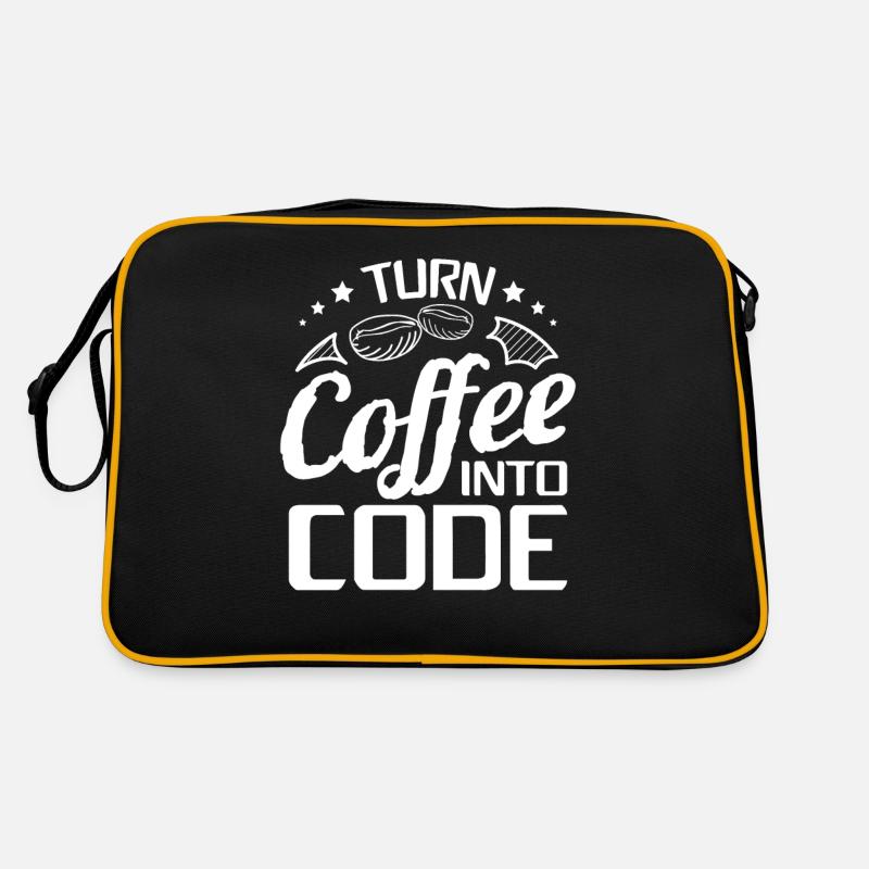 I Turn Coffee Into Code - Programmer Software Retro Bag