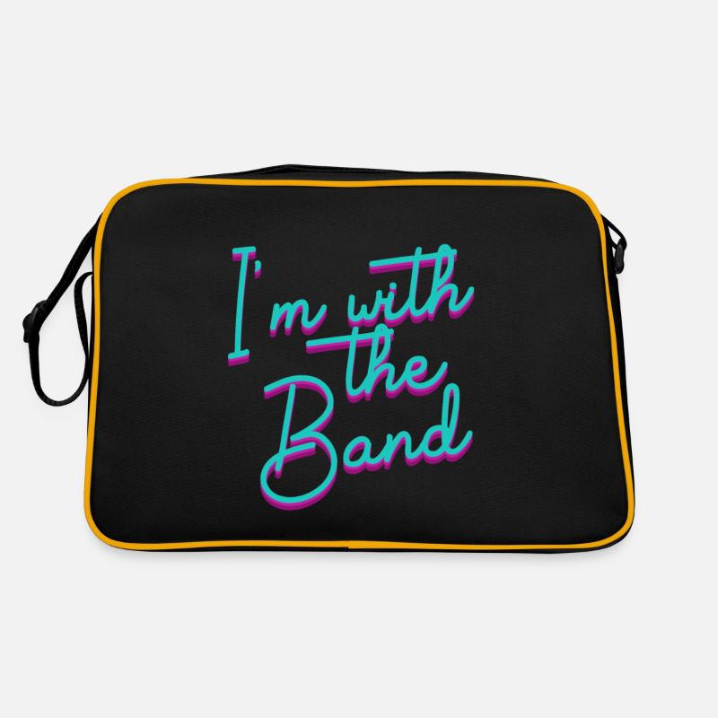 I'm With The Band Marching Football Halbzeit Percu - Retro Tasche - Schwarz/Gold