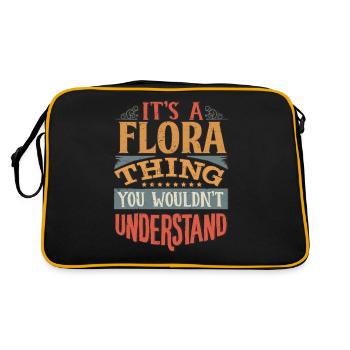 C’est une chose de flore que vous ne comprendriez pas - Flora - Sac Retro - noir/or - Dos