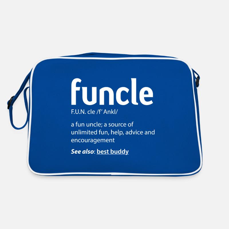 Men Cool funcle Definition Fun uncle Retro Bag