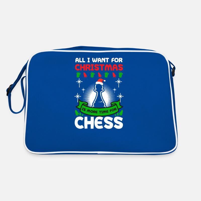 Noël aux échecs Plus de temps pour les échecs Sac Retro