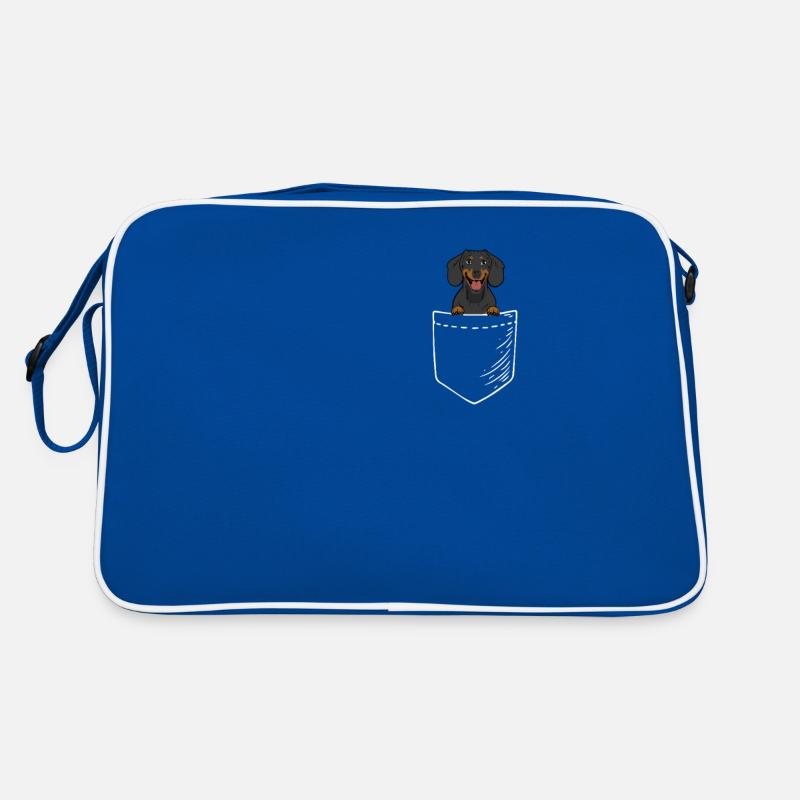 Schwarzer Dackel Retro Tasche
