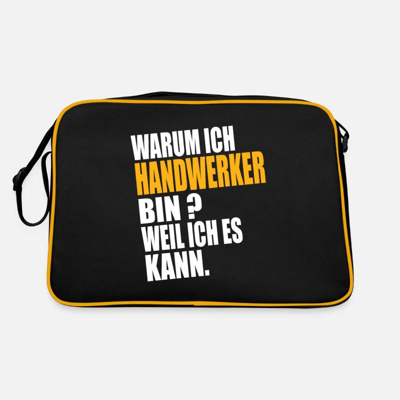 Warum ich Handwerker Bin Weil Ich es Kann Retro Tasche