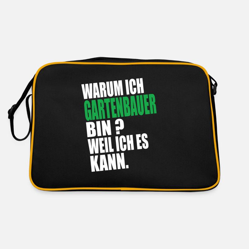 Warum Ich Gartenbauer Bin Weil Ich es Kann Retro Tasche