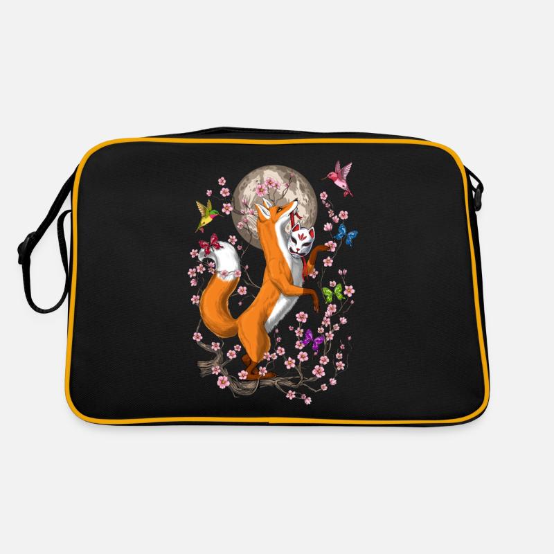 Fuchs Kirschblüte Retro Tasche
