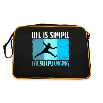 Escrime Escrimeur Escrimeur Degen Escrime - Sac Retro - noir/or - Dos