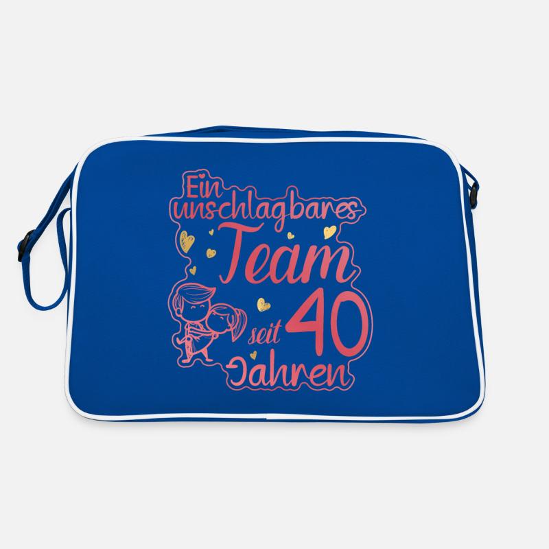 Ein perfektes Team seit 40 Jahren Hochzeitstag Retro Tasche