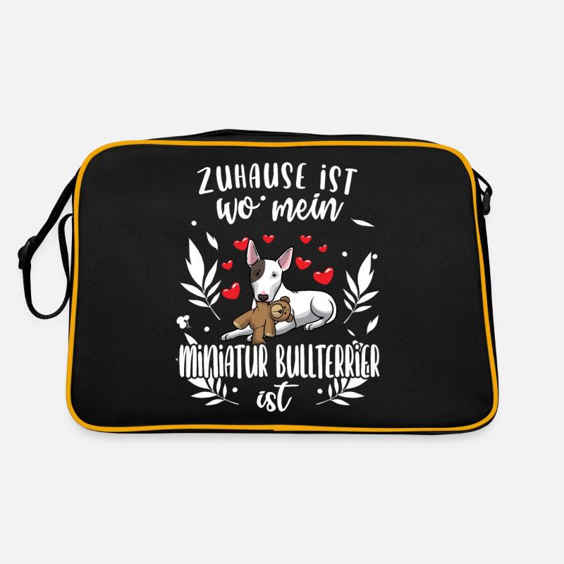 Miniatur Bullterrier Hund Retro Tasche