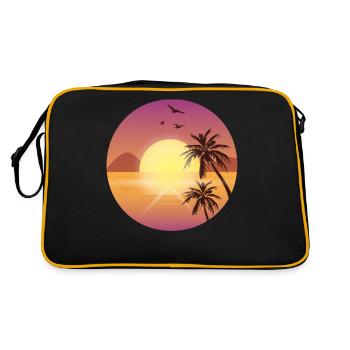 Holidays under palm trees, and - Retro Bag - black/gold - Back
