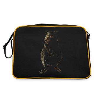 a quokka consisting of individual stripes and - Retro Bag - black/gold - Back