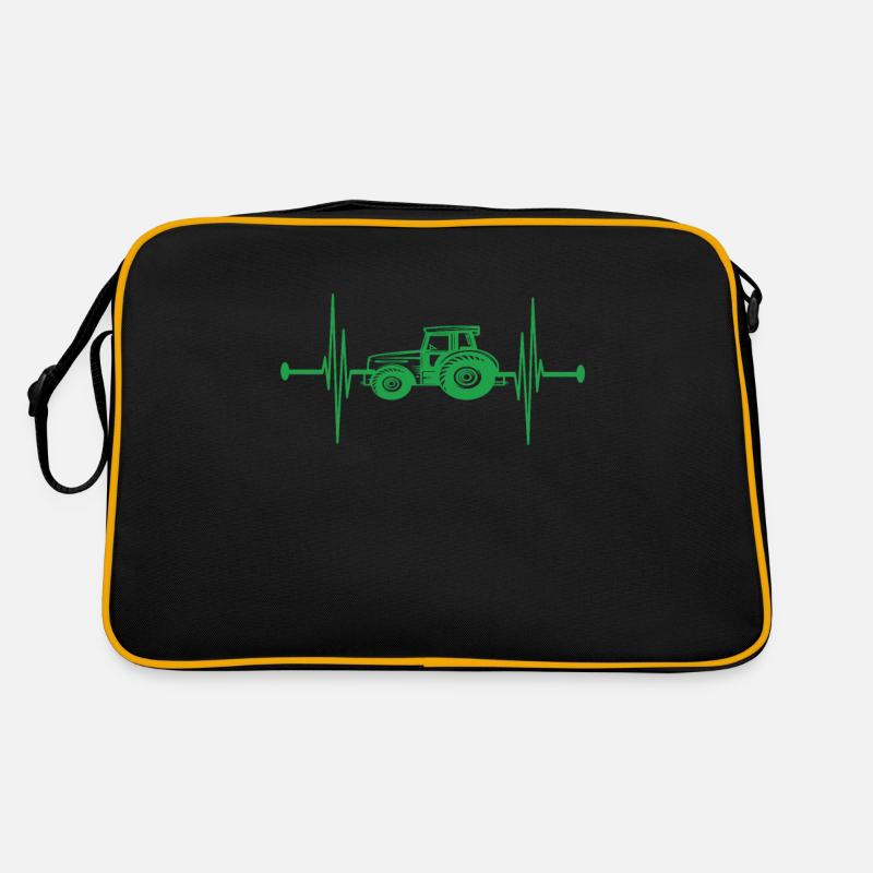 Traktor Herzschlag Retro Tasche