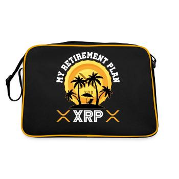 My retirement plan XRP | Ripple Cryptocurrency - Retro Bag - black/gold - Back