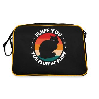 Fluff You You Fluffin' Fluff | Cat love - Retro Bag - black/gold - Back