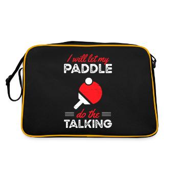 Table Tennis Ping Pong - Retro Bag - black/gold - Back