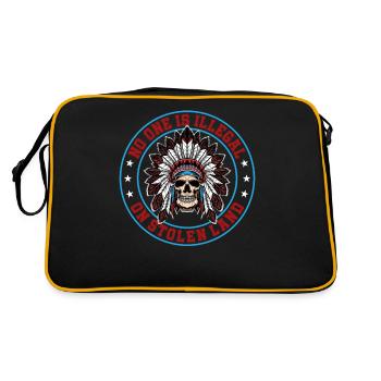 No one is illegally on stolen land - Retro Bag - black/gold - Back