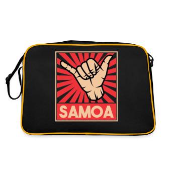 Shaka Samoa | Samoan Pride Samoan Love Samoa Équipement - Sac Retro - noir/or - Dos
