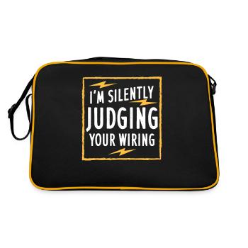 Je juge silencieusement votre câblage - Sac Retro - noir/or - Dos