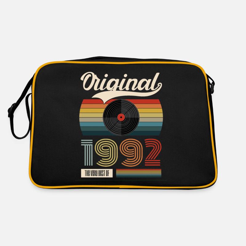 1992 Vintage 30. Geburtstag Retro Geschenk - Retro Tasche - Schwarz/Gold
