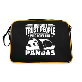 Pandas Panda Lover Panda Cadeau - Sac Retro - noir/or - Dos