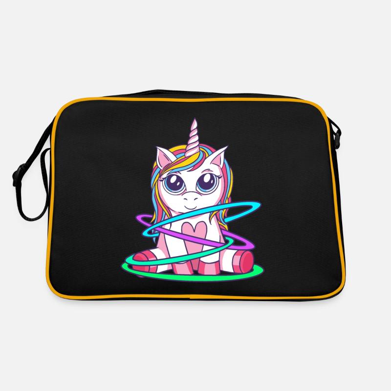 Regenbogen Hulacorn Einhorn Rythmische Gymnastik Retro Tasche