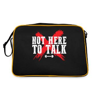 Pas ici pour parler d’entraînement Gym Lifting Haltérophilie - Sac Retro - noir/or - Dos