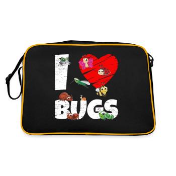 Bug Collecting I Love Bugs - Retro Bag - black/gold - Back
