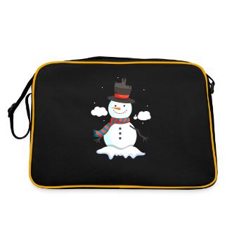 Prague Snowman - Retro Bag - black/gold - Back