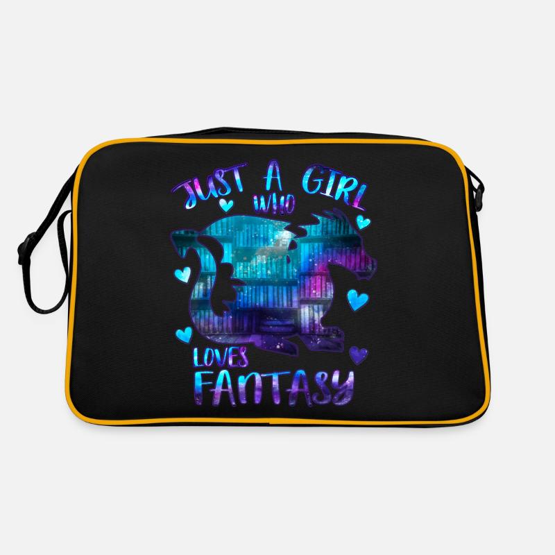 Nur ein Mädchen, das Fantasy-Bücher liebt Retro Tasche