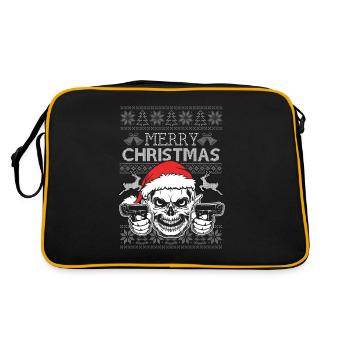 Skull Ugly Christmas Sweater Cadeau - Sac Retro - noir/or - Dos