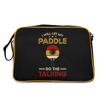 Table Tennis Ping Pong - Retro Bag - black/gold - Back