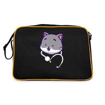 Stethoscope cute - Retro Bag - black/gold - Back